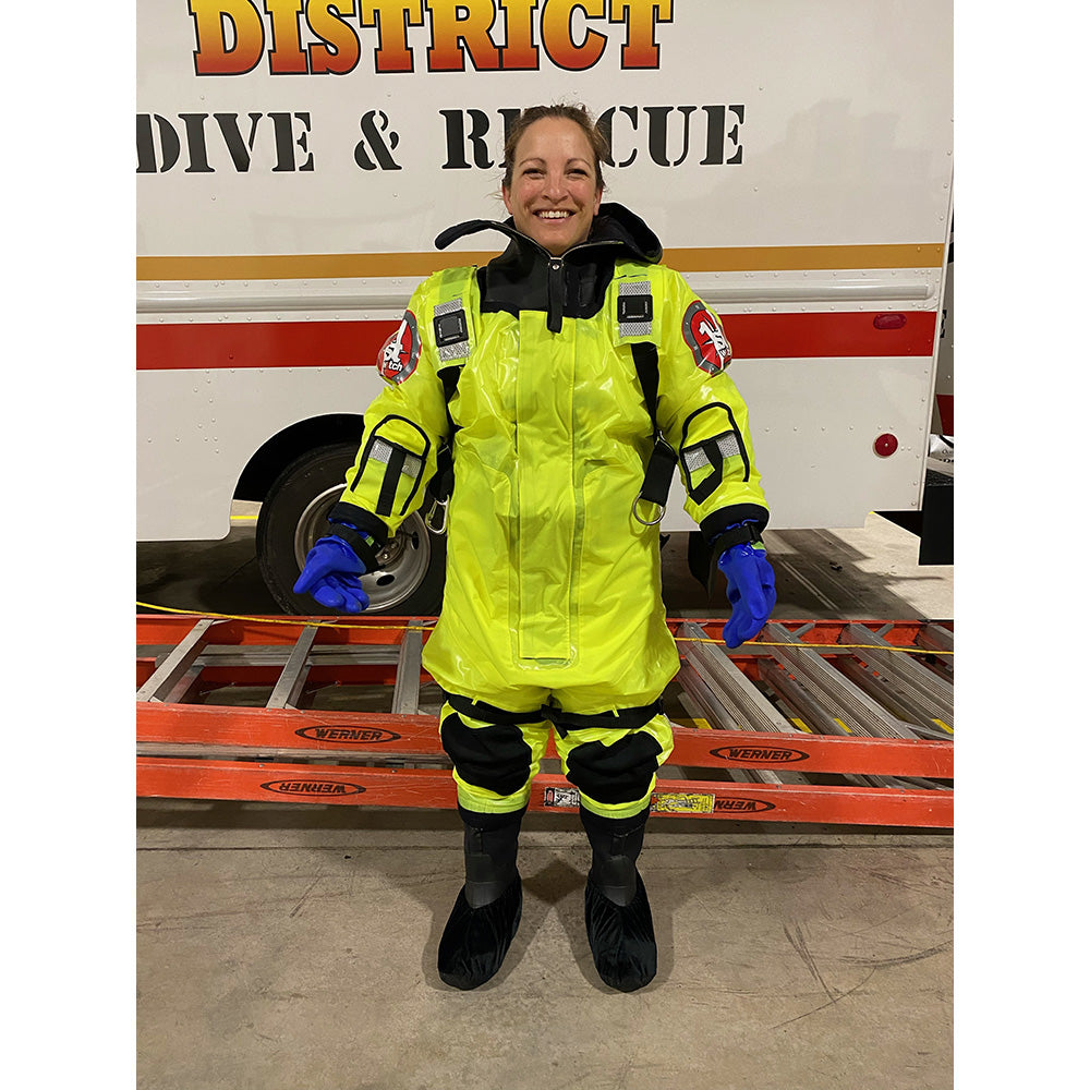 First Watch RS-1005 Ice Rescue Suit - Hi-Vis Yellow - S/M (Built to Fit 4’6”-5’8”) - image 2