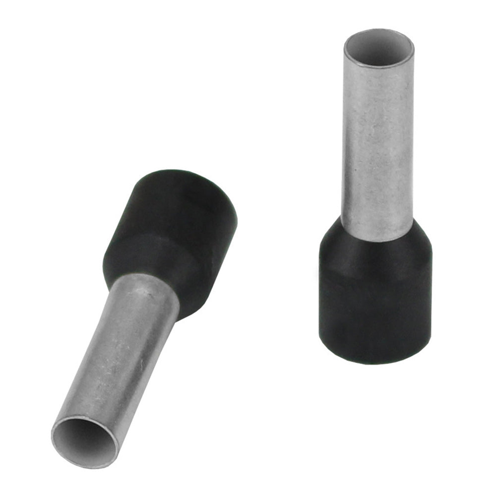 Pacer Black 10 AWG Wire Ferrule - 10mm Length - Pack of 25