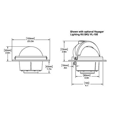 Ritchie RU-90 Voyager Compass - Flush Mount - Black - image 2
