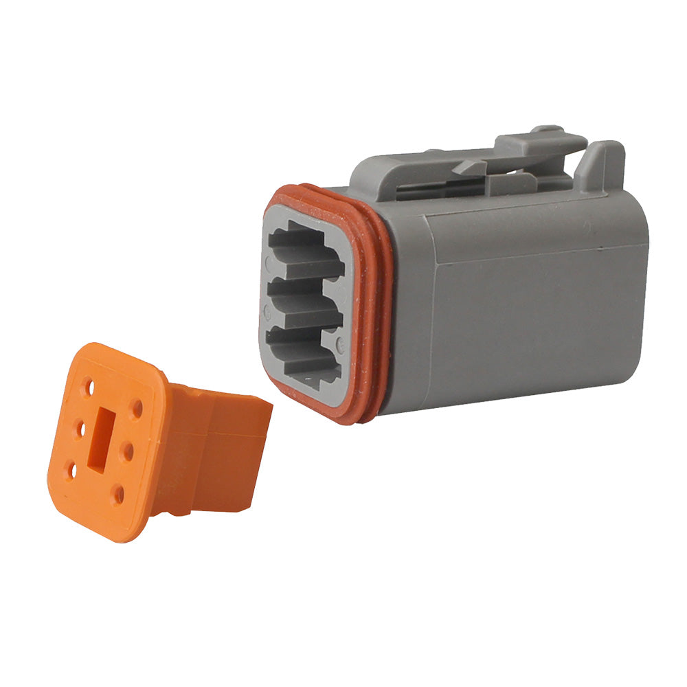 Pacer Deutsch DT Plug & Wedge Lock Kit - 6 Position - Pack of 5