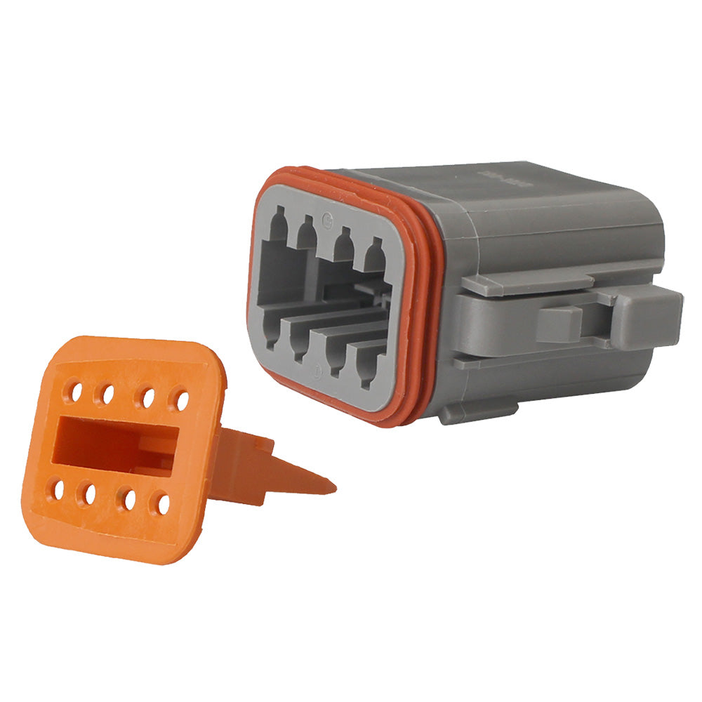Pacer Deutsch DT Plug & Wedge Lock Kit - 8 Position - Pack of 5