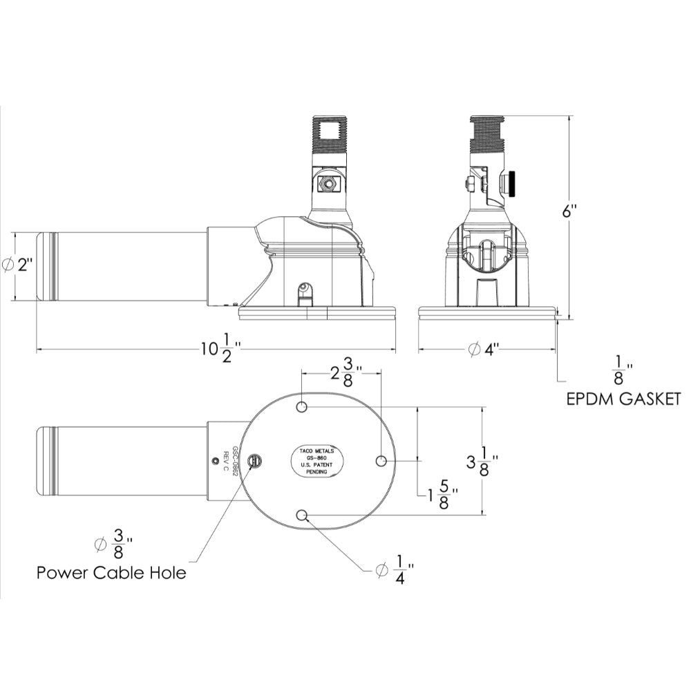 TACO Grand Slam 860 Electric VHF Antenna Mount - image 4