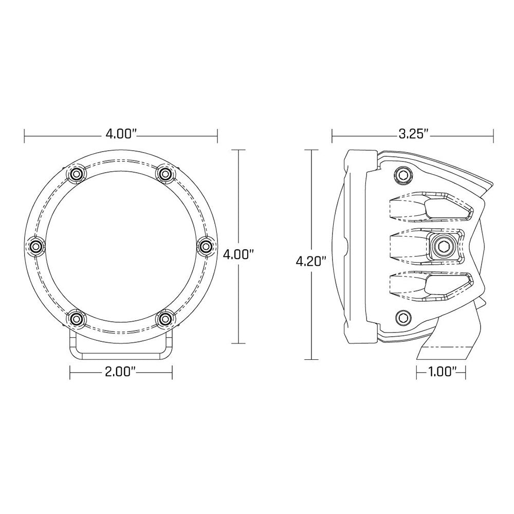RIGID Industries 360-Series 4" LED SAE Fog Beam - White - Set of 2 - image 3