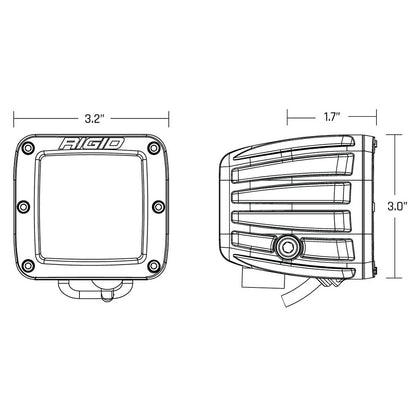 RIGID Industries D-Series LED SAE Fog Beam - Yellow/White - Set of 2 - image 3