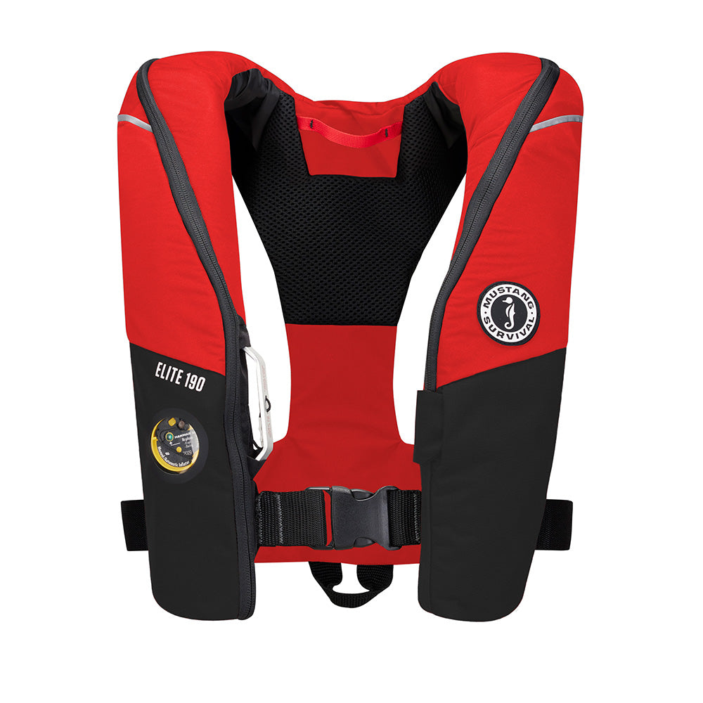 Mustang Elite 190 Offshore Inflatable PFD - Red/Black - image 2