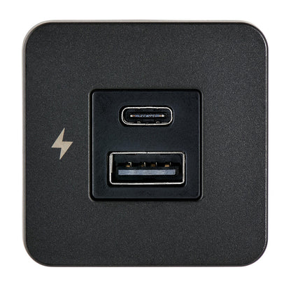 Scanstrut TILE USB-A/USB-C Interior Charging Socket - 12/24V - Black Bezel - image 2