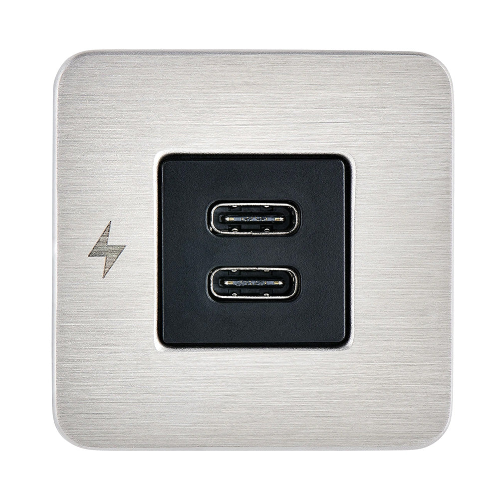 Scanstrut TILE USB-C Interior Charging Socket - 12/24V - Stainless Steel Bezel - image 2