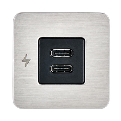 Scanstrut TILE USB-C Interior Charging Socket - 12/24V - Stainless Steel Bezel - image 2