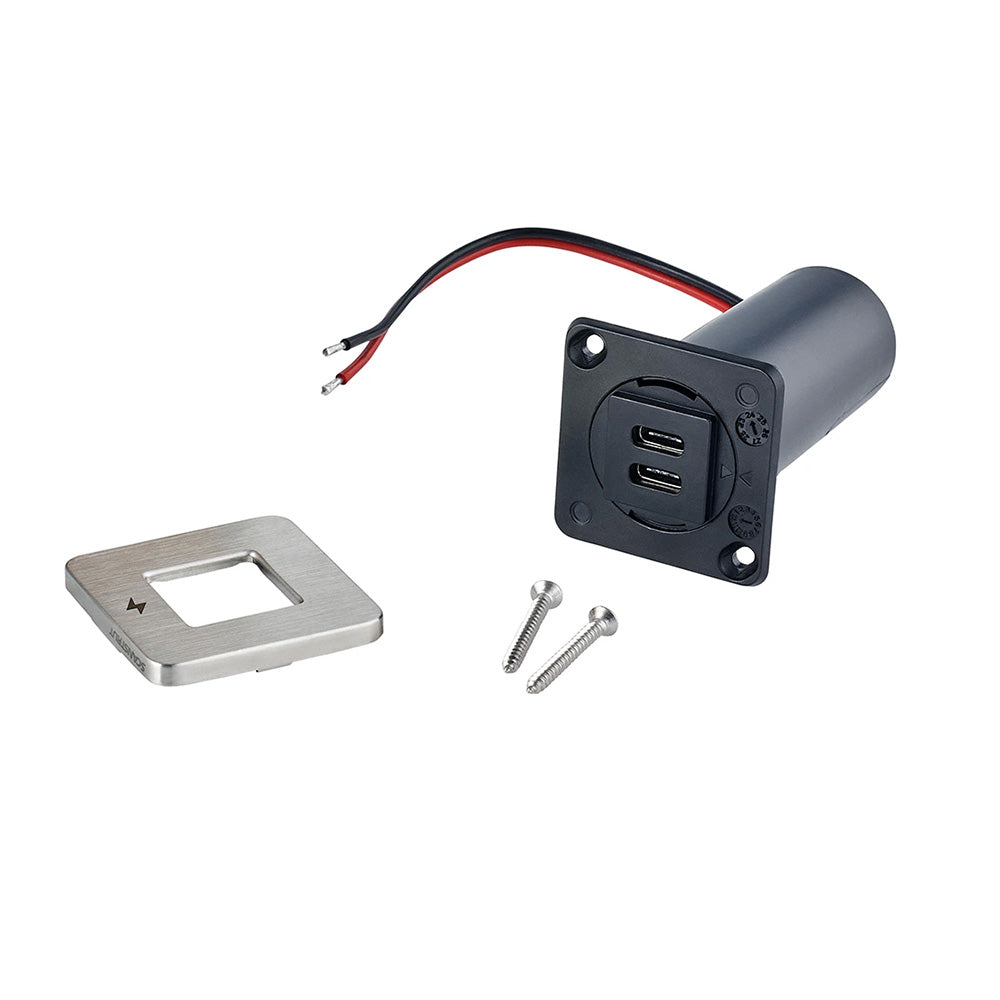 Scanstrut TILE USB-C Interior Charging Socket - 12/24V - Stainless Steel Bezel - image 3