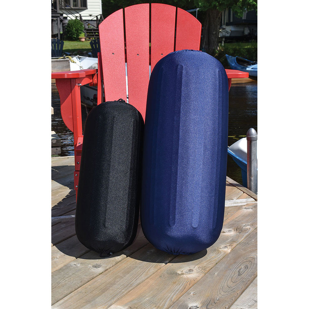 Dock Edge Reversible Fender Cover - Black/Blue - Medium - image 3
