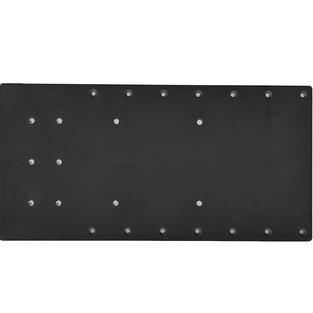 Sea Brackets 20" Straight Trolling Motor Plate f/Minn Kota Quest - Black