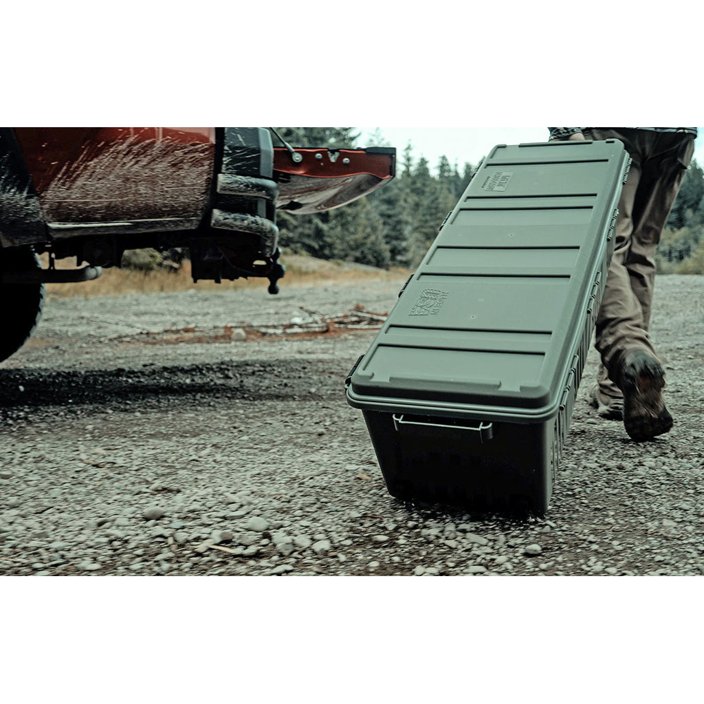 MTM The Mule Mobile Gear Carrier Wheeled Crate w/ Divider Army Green