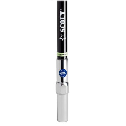 Scout 8' QuickFit Black VHF Antenna w/5M Cable + FME Quick 6 Foam Filled 6db Solid Brass & Copper Element - image 2