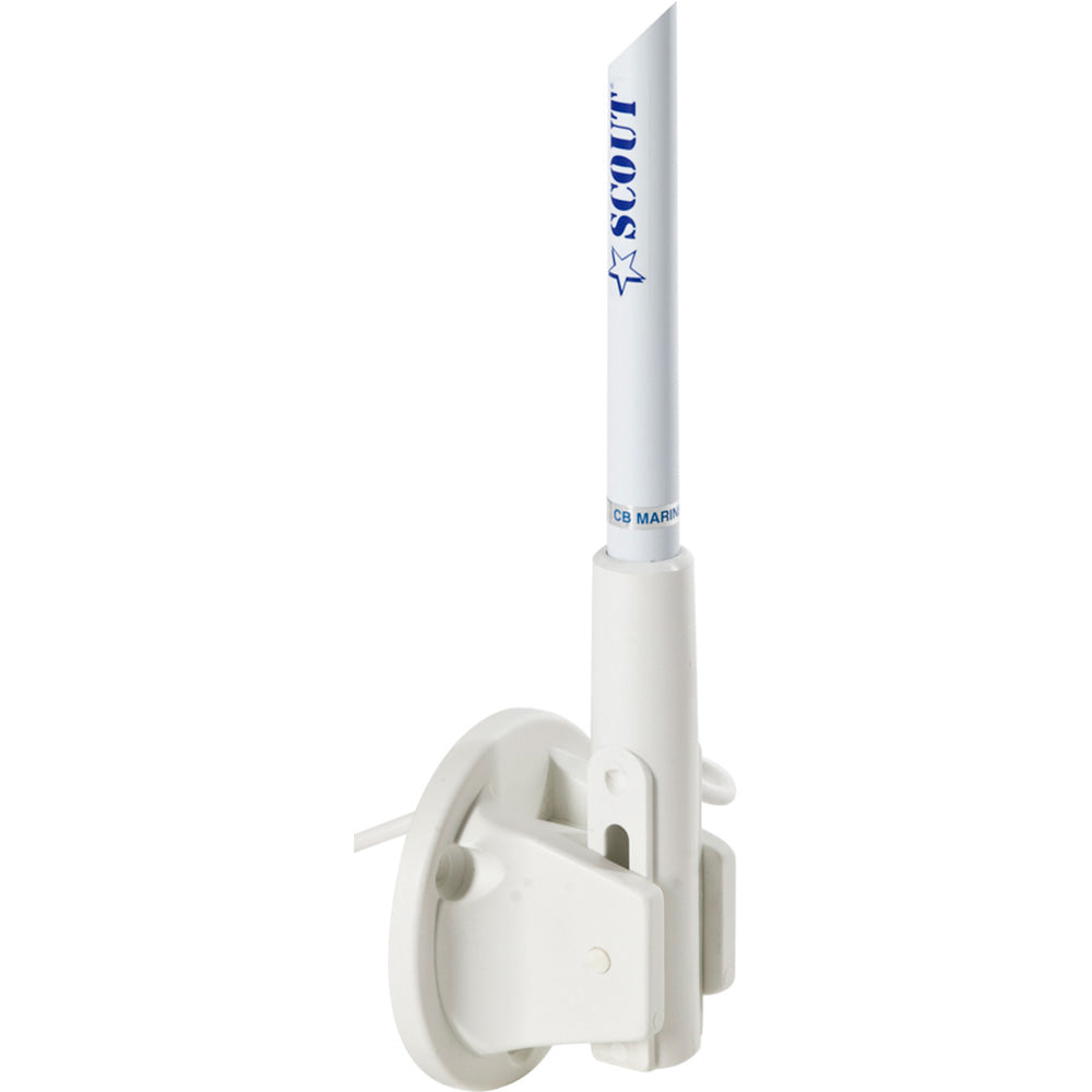 Scout 5' White VHF Antenna 3dB Lift & Lay Mount w/5M RG-58 - image 2