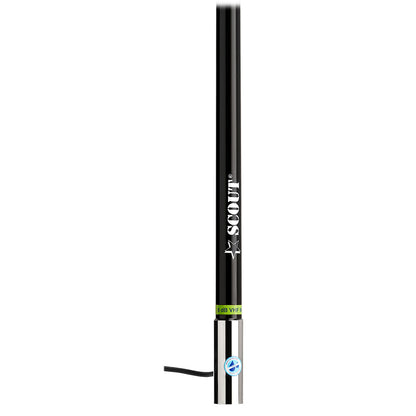 Scout 8' Black VHF Antenna 6dB Heavy Stainless Steel Ferrule w/6M RG-8x Includes PL-259 Heavy Duty Offshore Antenna KS-43 - image 2