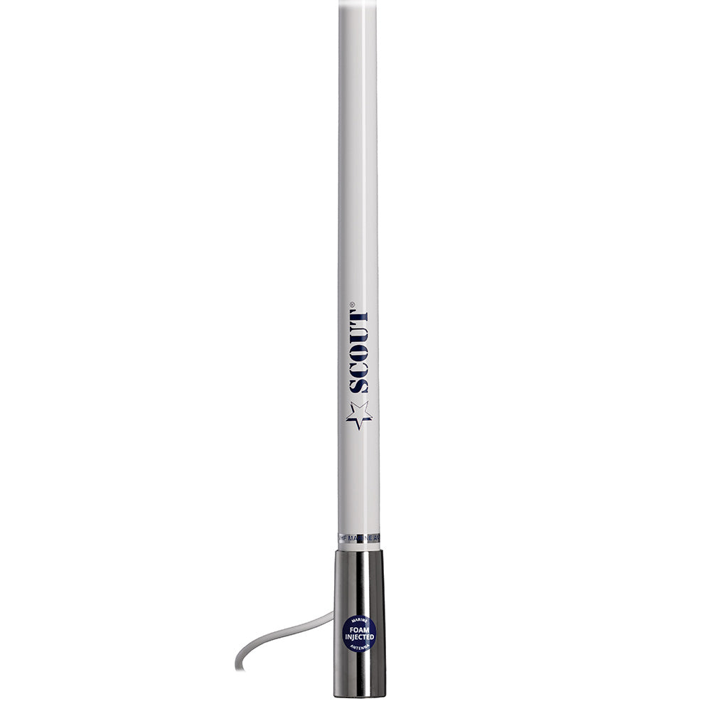 Scout Titan Series 4' White VHF Antenna 3dB Stainless Steel Ferule w/5M RG-58 Includes PL-259 - image 2