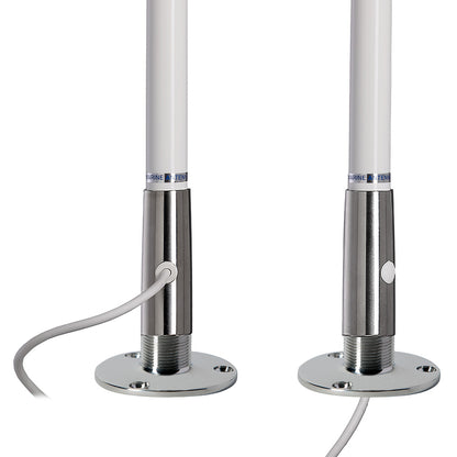 Scout Titan Series 4' White VHF Antenna 3dB Stainless Steel Ferule w/5M RG-58 Includes PL-259 - image 3