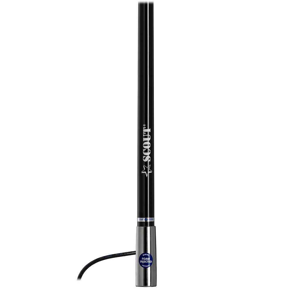 Scout Titan Series 4' Black VHF Antenna 3dB Stainless Steel Ferule w/5M RG-58 Includes PL-259 - image 2