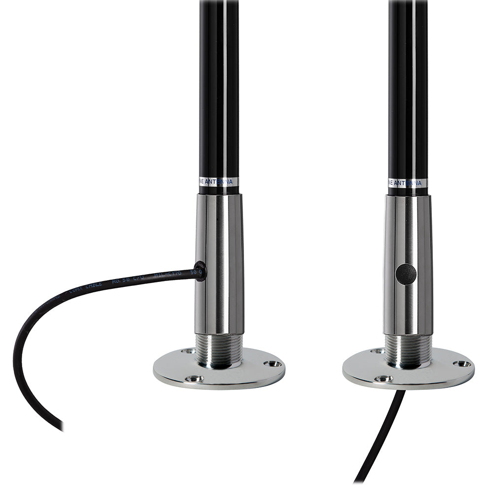 Scout Titan Series 4' Black VHF Antenna 3dB Stainless Steel Ferule w/5M RG-58 Includes PL-259 - image 3