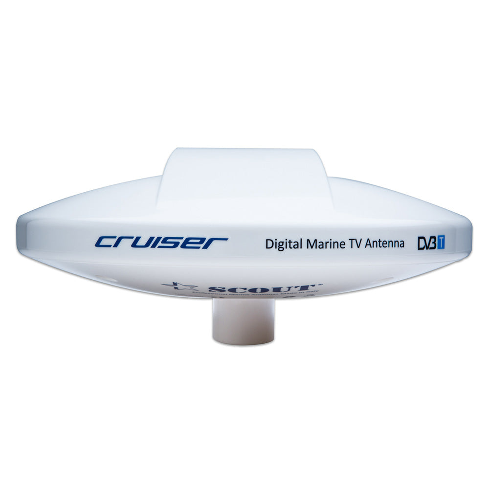 Scout Cruiser 10" White TV Antenna Omnidirectional w/20M, 75 ohms, Cable - image 2