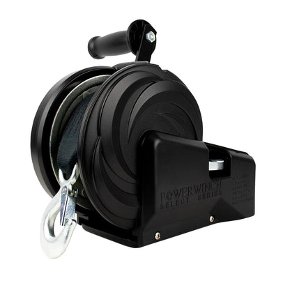 Powerwinch Select Series Winch 1,800lb, 2 Speed, 8" Crank Arm - Carbon Black