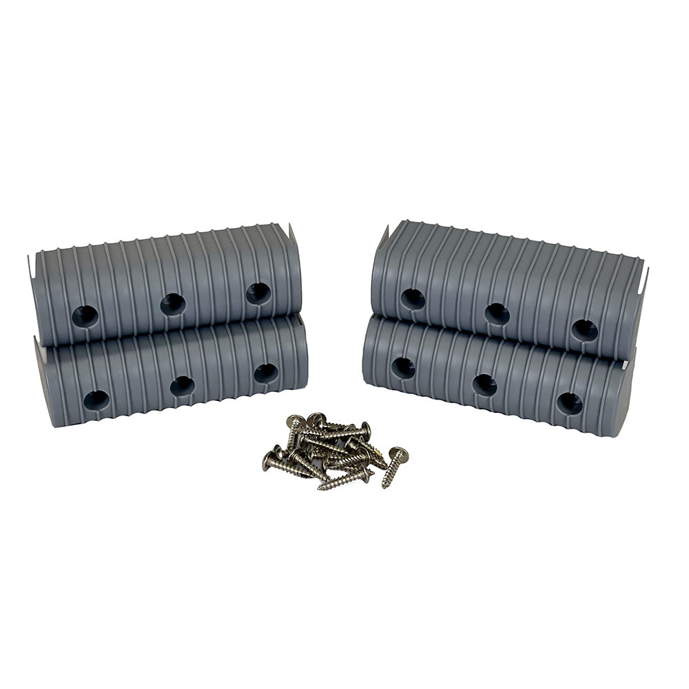 Caliber BunkWrap End Cap 2x6" Grey Accessory Kit w/Stainless Steel Hardware *Pack of 4