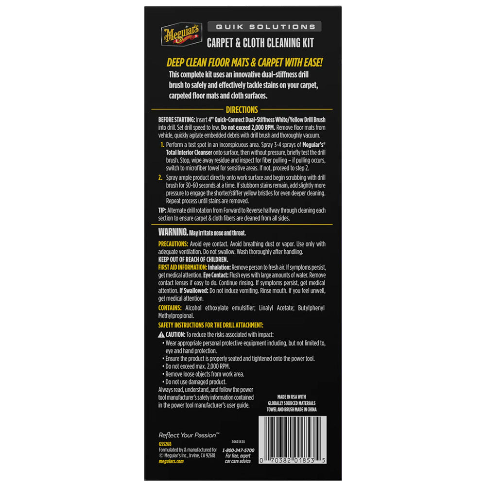 Meguiar's Quik Solutions Carpet & Cloth Cleaning Kit - image 2