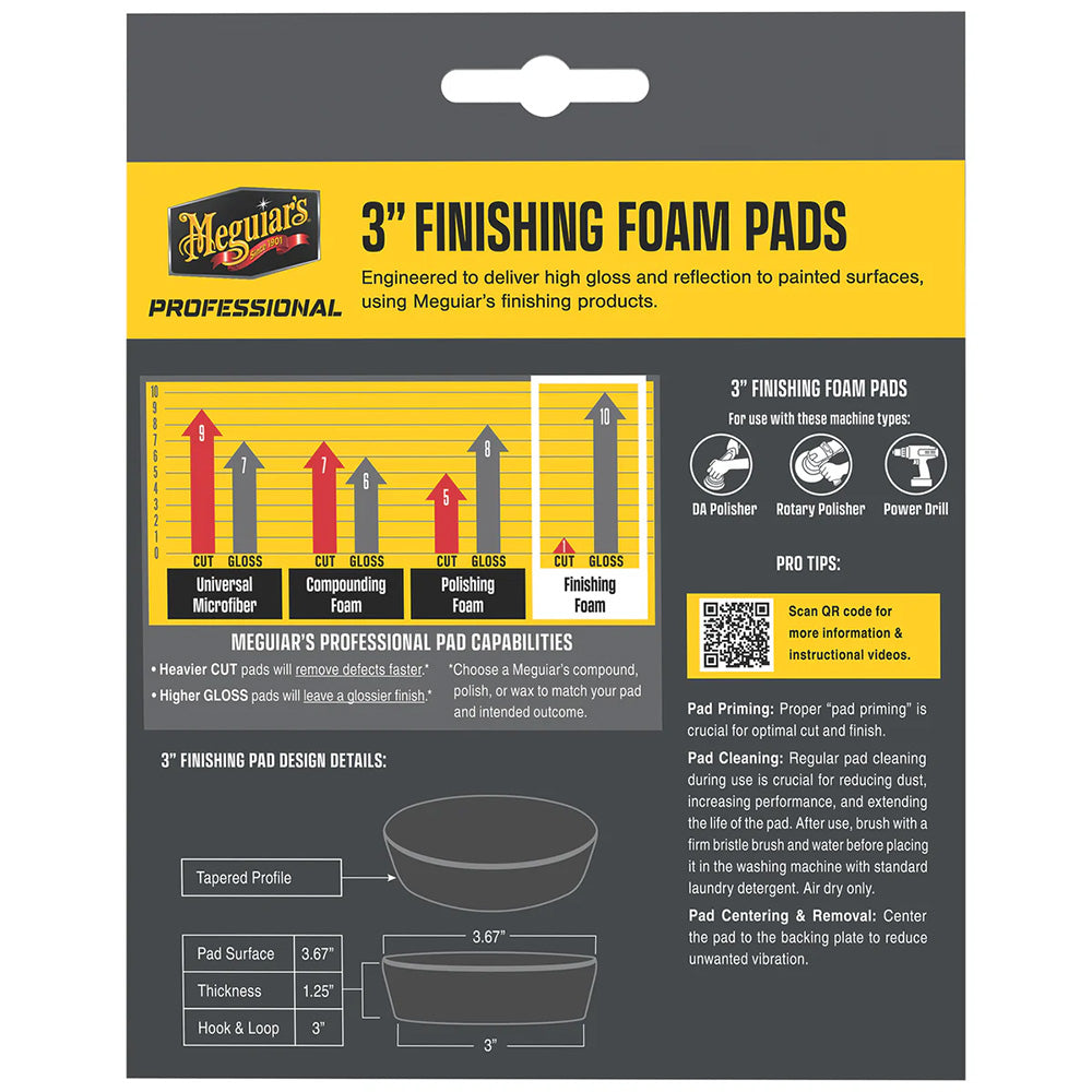 Meguiar's Professional 3" Finishing Foam Pads *Pack of 3 - image 2