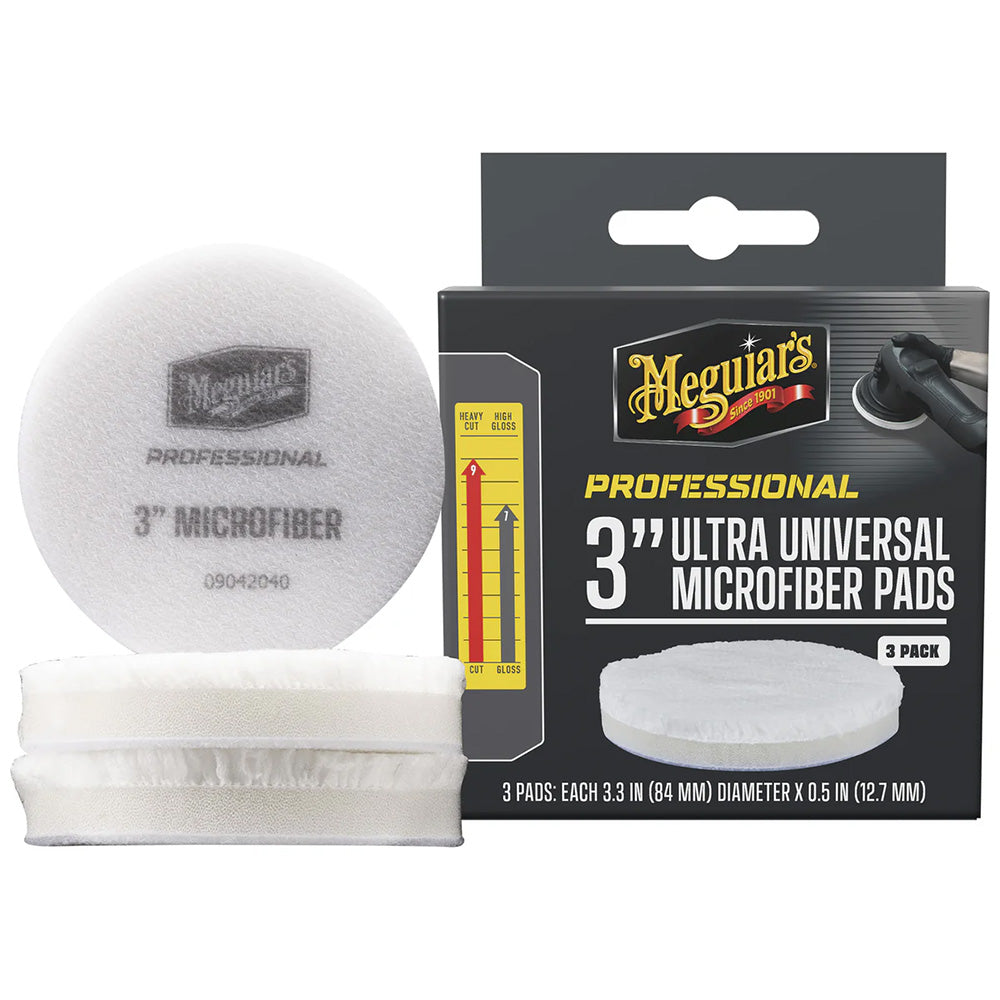 Meguiar's Professional 3" Ultra Universal Microfiber Pads *Pack of 3