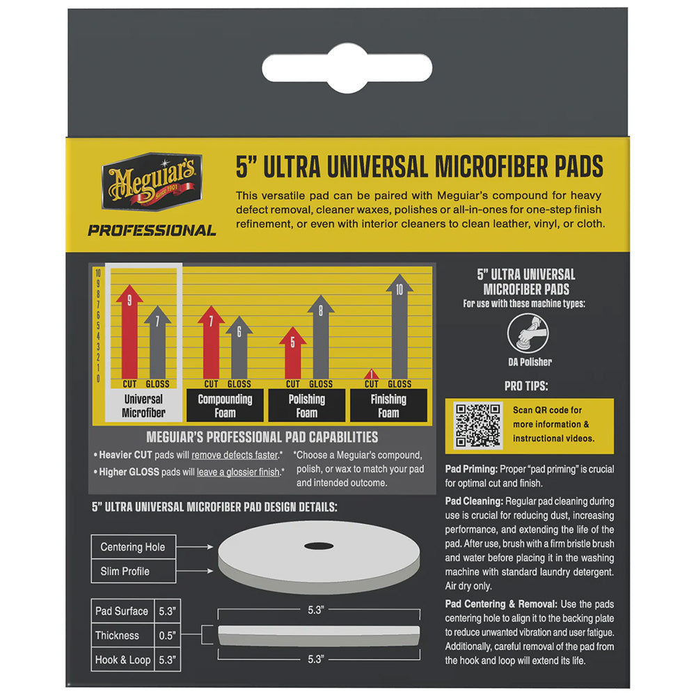 Meguiar's Professional 5" Ultra Universal Microfiber Pads *Pack of 2 - image 2