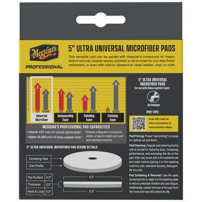 Meguiar's Professional 5" Ultra Universal Microfiber Pads *Pack of 2 - image 2