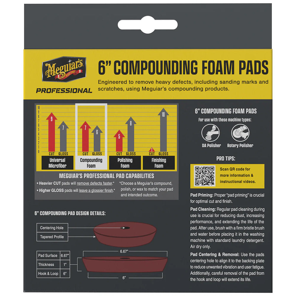 Meguiar's Professional 6" Compounding Foam Pads *Pack of 2 - image 2