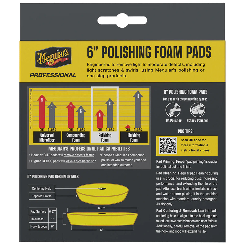 Meguiar's Professional 6" Polishing Foam Pads *Pack of 2 - image 2