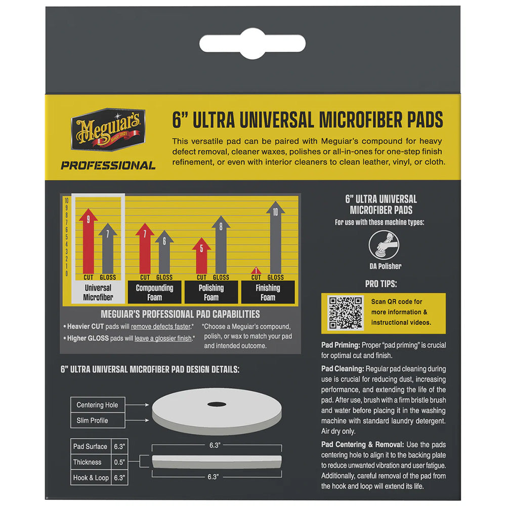 Meguiar's Professional 6" Ultra Universal Microfiber Pads *Pack of 2 - image 2