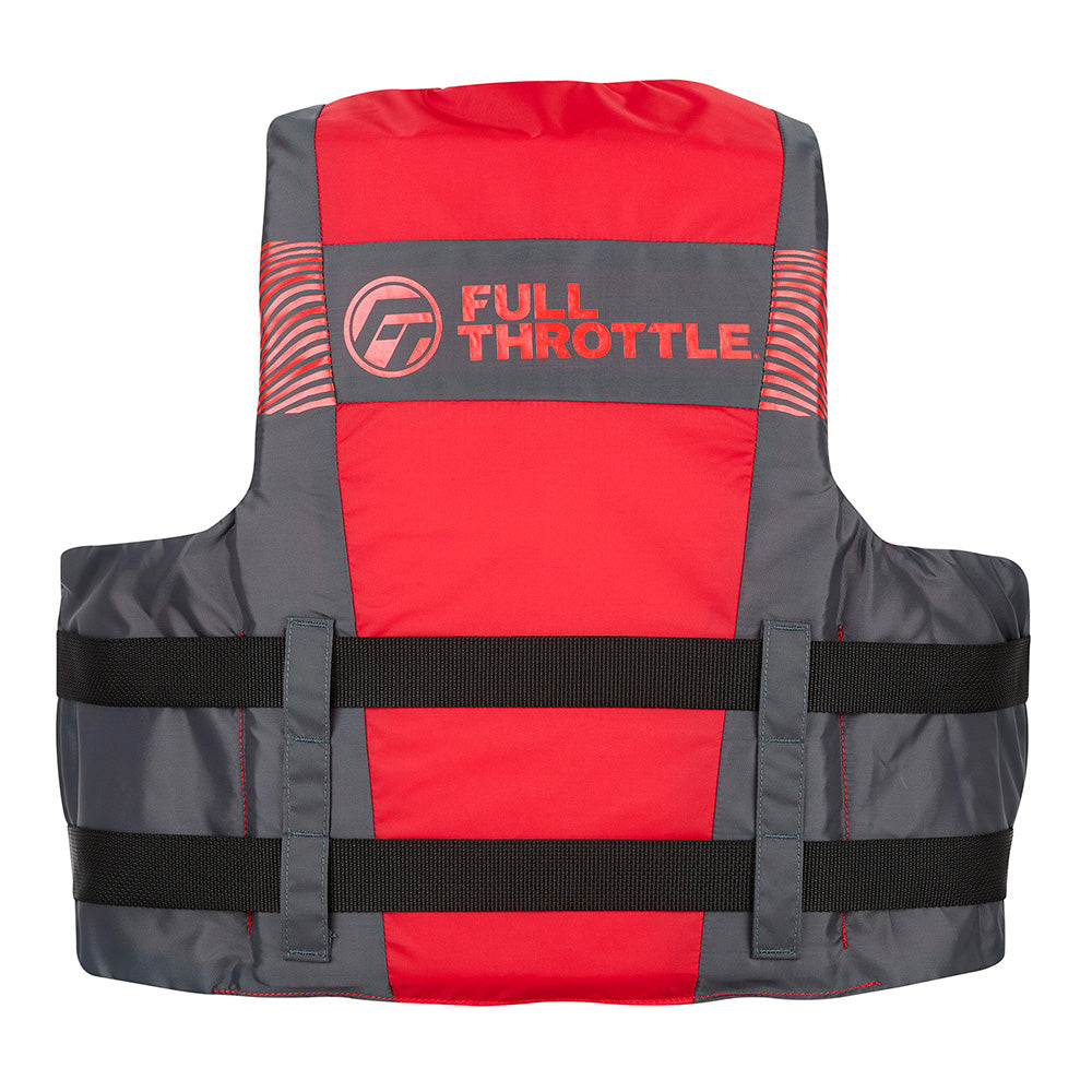 Full Throttle Adult Nylon Life Jacket - 2X/4X - Black/Red - image 2