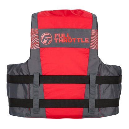 Full Throttle Adult Nylon Life Jacket - 2X/4X - Black/Red - image 2