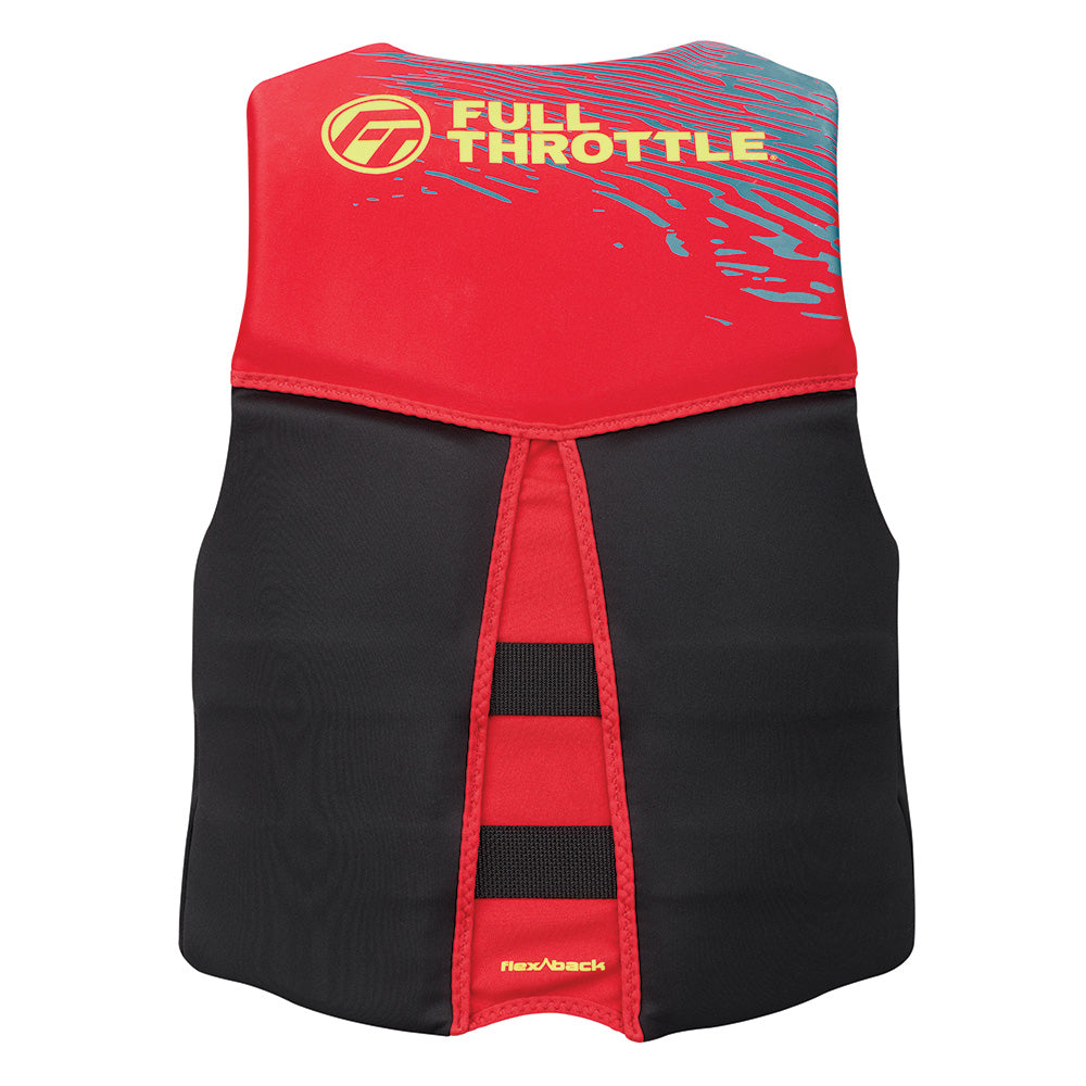Full Throttle Men's Rapid-Dry Flex-Back Life Jacket - M - Red/Black - image 2