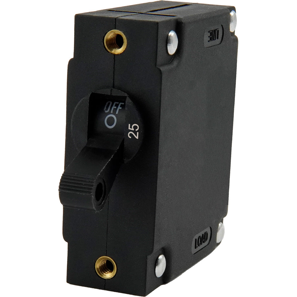Egis A Series Black Toggle Panel Mount Circuit Breaker - Single Pole 25A