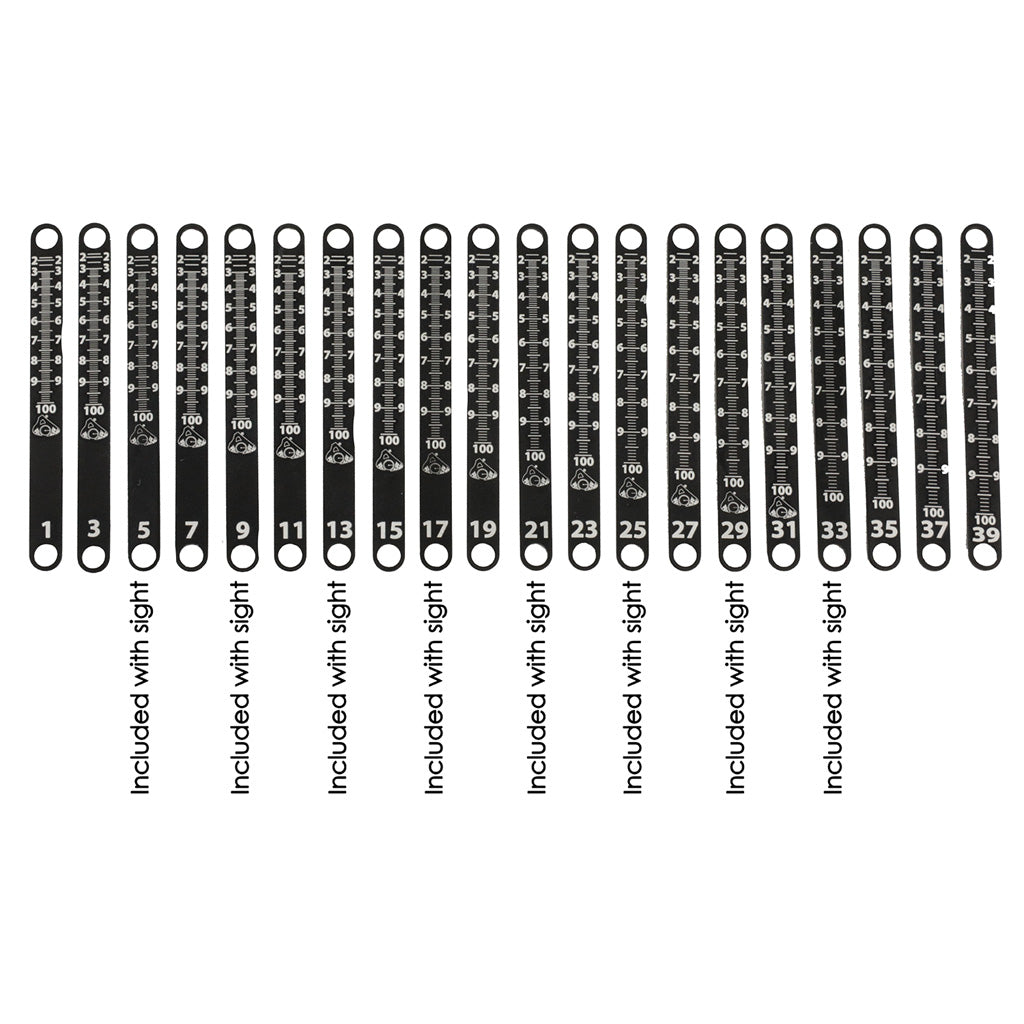 Axcel Achieve XP Metal Sight Tape Scale #29 and #30