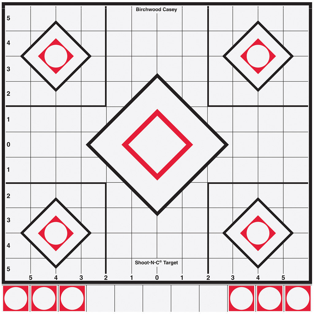 Birchwood Casey Shoot-N-C Target 8 in. Black/White Sight-In 5 pk.