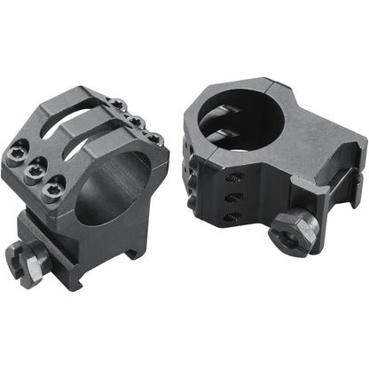 "Weaver Classic 6Hole Skeleton Rings Matte Black 1"" XXHigh Clamshell Pack"