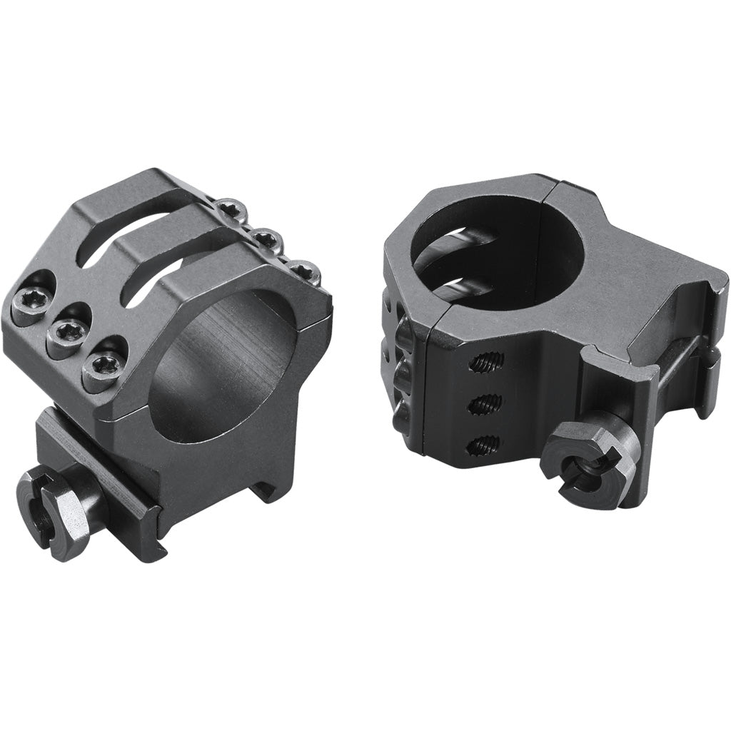 "Weaver Classic 6Hole Skeleton Rings Matte Black 1"" XHigh Clamshell Pack"