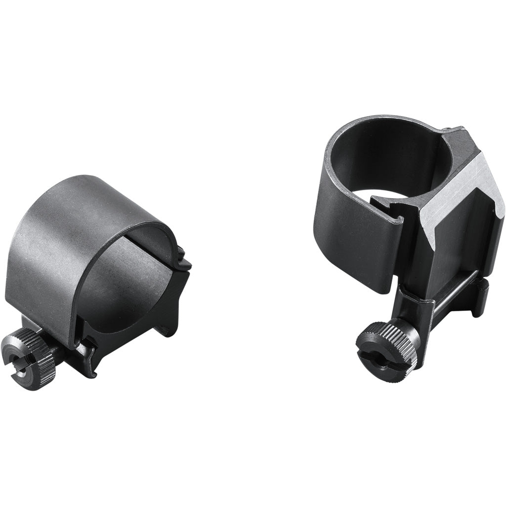 "Weaver Classic Detachable Extended Rings Matte Black 1"" Medium Top Mount Extended Clam Pack"