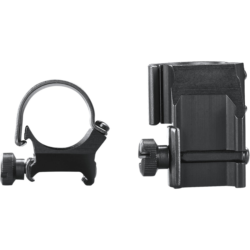 "Weaver Classic Detachable Extended Rings Matte Black 1"" Medium Top Mount Extended Clam Pack"