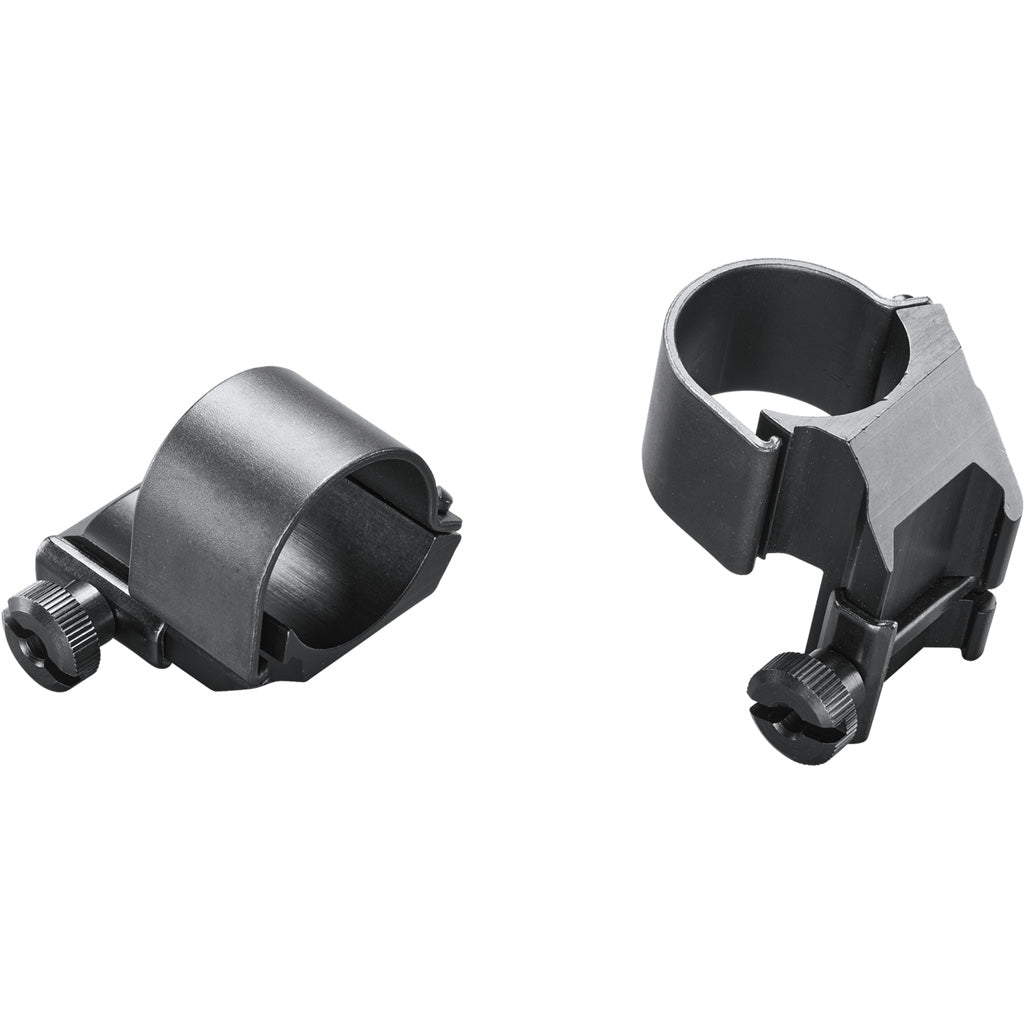 "Weaver Classic Detachable Extended Rings Matte Black 1"" Medium Top Mount Dual EXT Clam Pack"