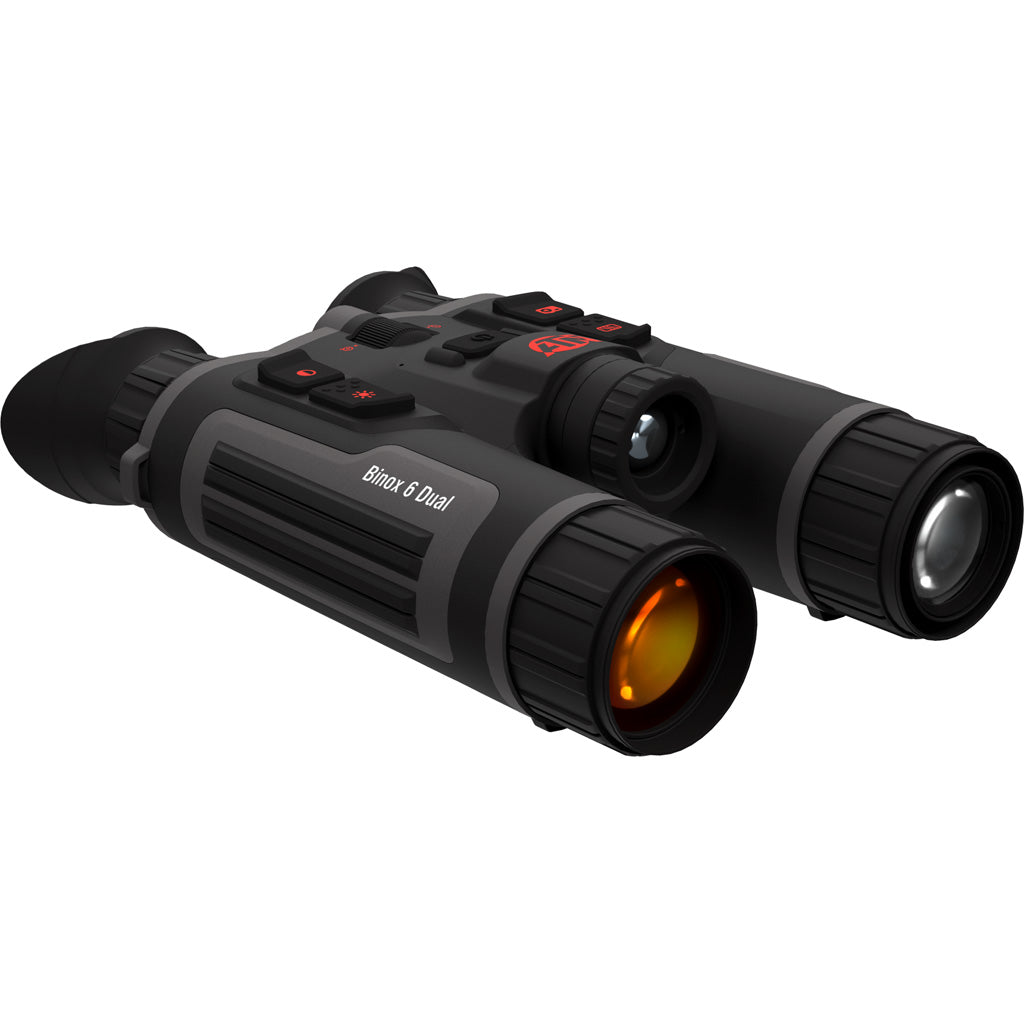"ATN Binox 6 Dual 256 LRF Thermal Binoculars 6-48x, 256X192 BLKw/Day,Night,Twilight 4K UHD &LRF"