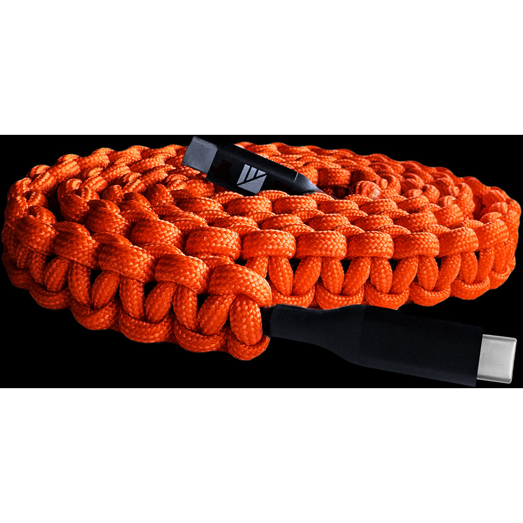 Dark Energy USB C to C Paracord Cable  Orange