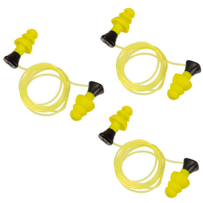 ULTRX Tethered Silicone Ear Plugs Yellow 3 pr.