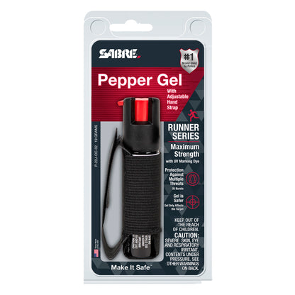 Sabre Runner Pepper Gel with Hand Strap Black
