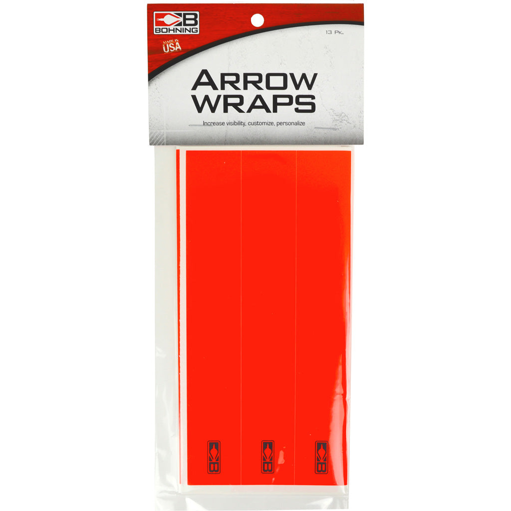 Bohning Arrow Wraps Neon Red 7 in. Standard 13 pk.
